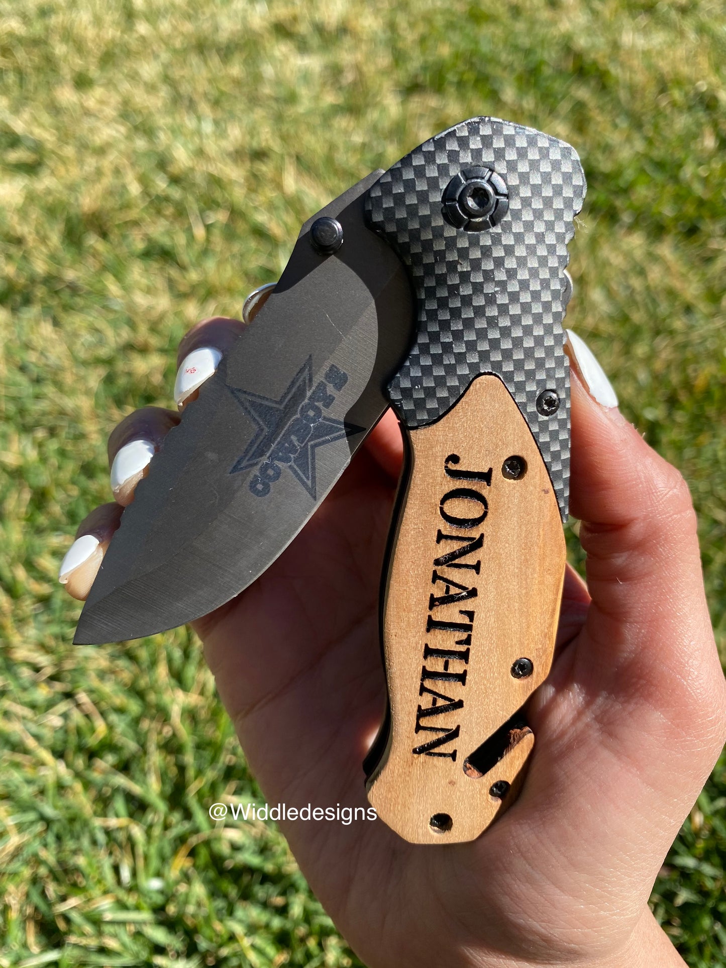 Dallas football custom Engraved pocket knife