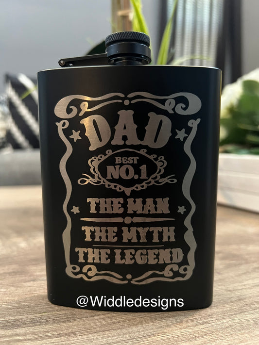 Custom Dad 8oz Flask