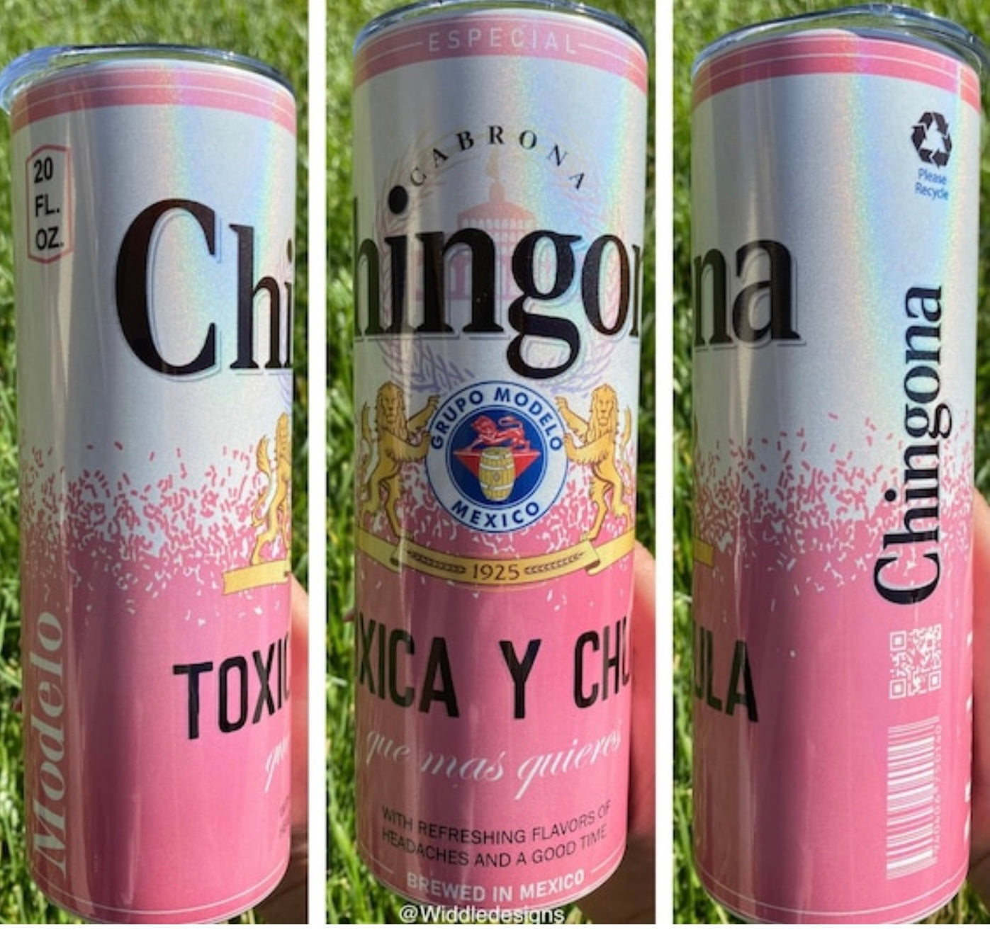 Chingona Toxica y Chula 20oz BPA Free double insulated tumbler