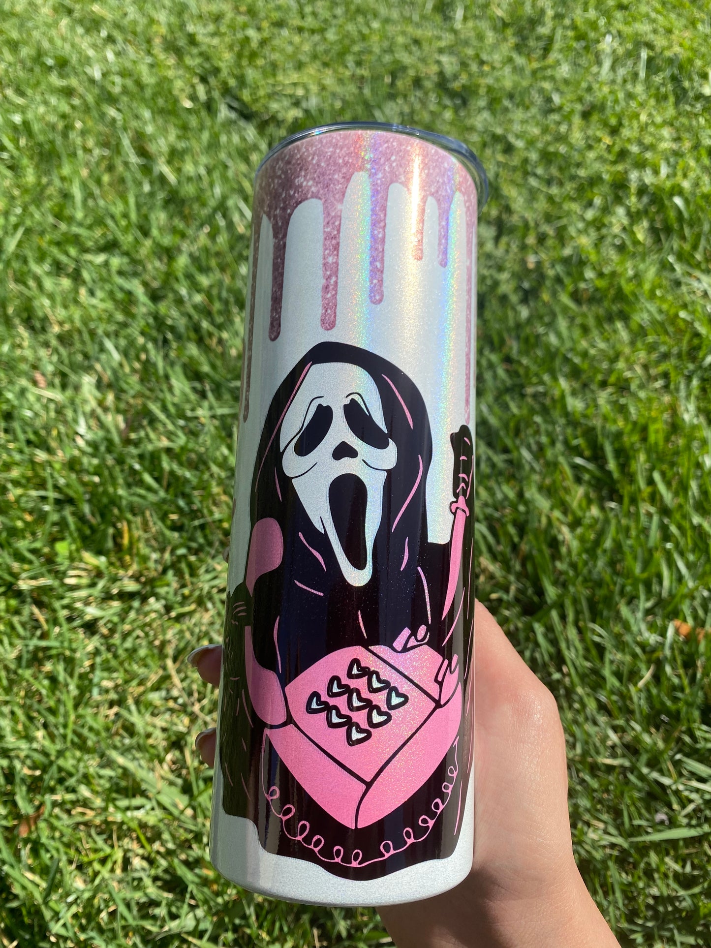 No you Hang Up spooky girly 20oz custom tumbler