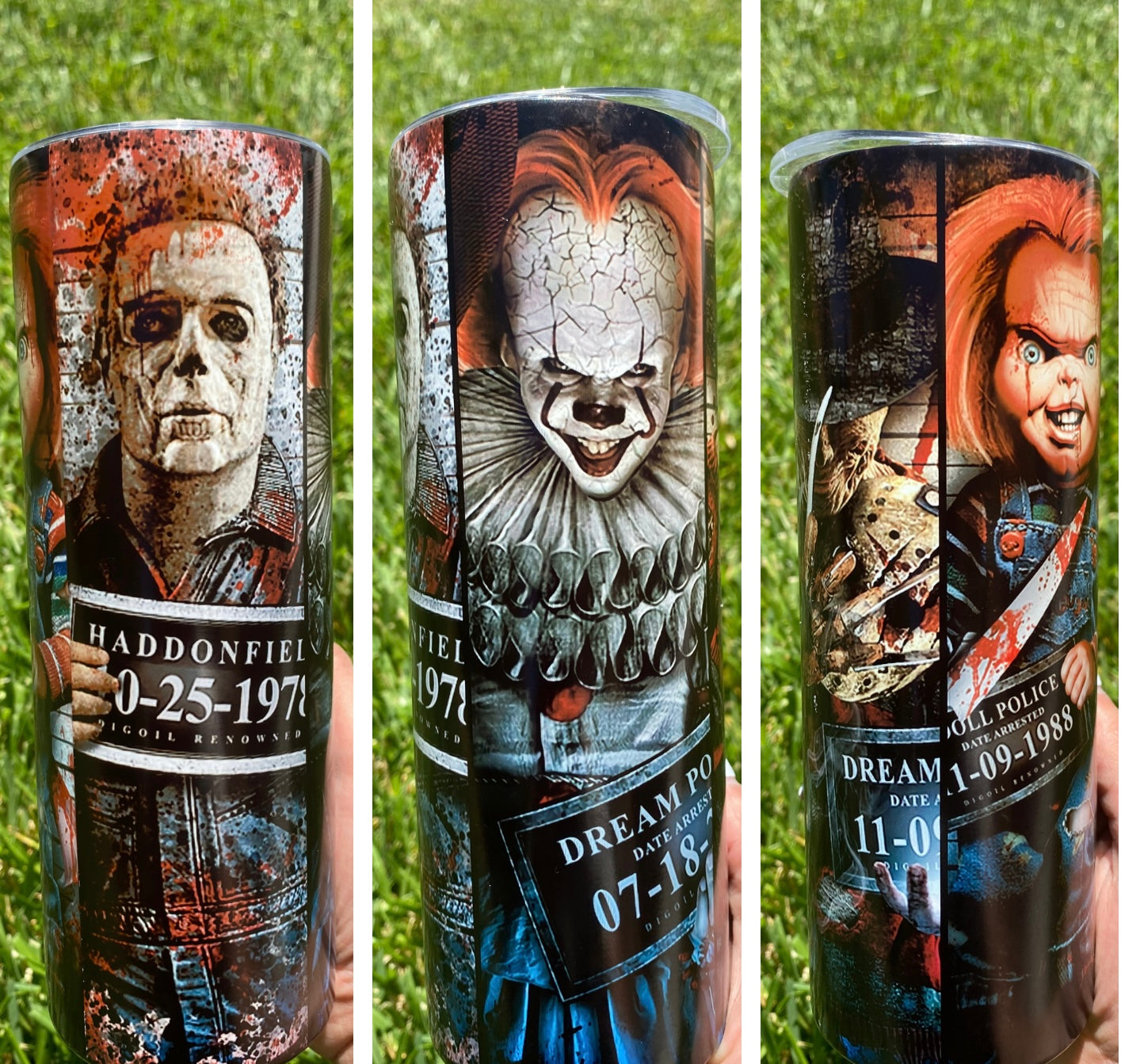 Custom horror movie classic characters 20oz custom tumbler